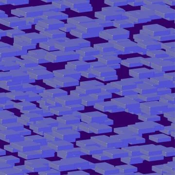 Blue Plates Seamless Pattern on Purple Illustrazione stock