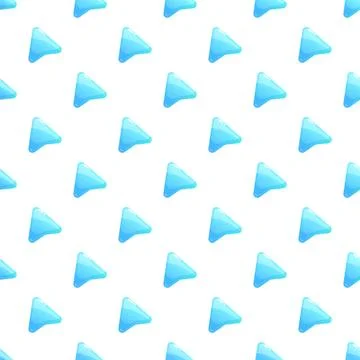 Blue play button icons seamless pattern background Stockillustratie
