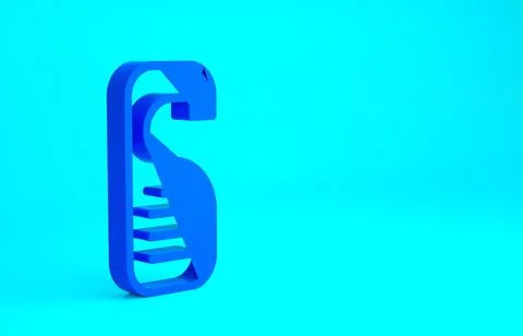 Blue Please do not disturb icon isolated on blue background. Hotel Door Hange Stock Illustration