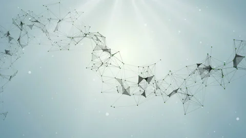 Blue plexus. Abstract technology and engineering motion background. Original Stock Footage 112922084