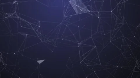 Blue Plexus Background with Animated Lines and Triangles. Stock Footage 153657355