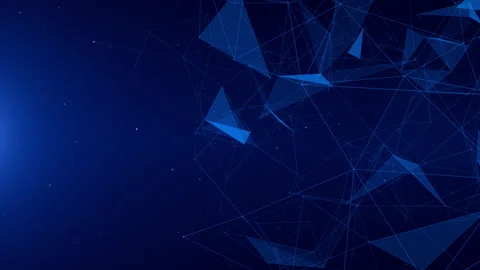 Blue Plexus Background With Copy Space Stock Footage 167354516
