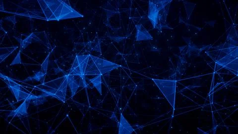 Blue Plexus Background Stock Illustration