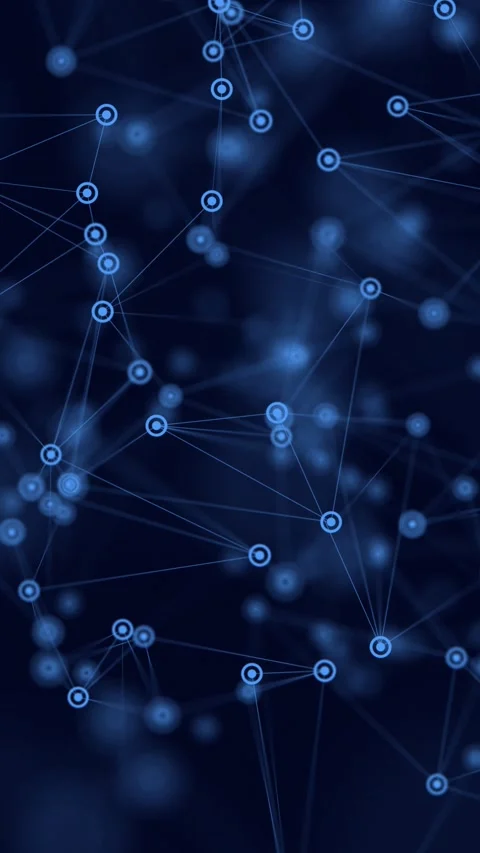 Blue Plexus Connections Vertical Technology Background Stock Footage 330436297