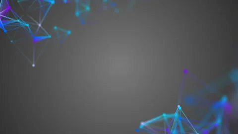 Blue plexus elements in the corners of the screen. Place for text. Light gray Stock Footage 88463851