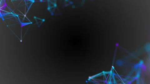 Blue plexus elements in the corners of the screen. Place for text. Gray Stock Footage 88463877