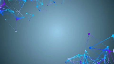 Blue plexus elements in the corners of the screen. Place for text. Light blue Stock Footage 88464086