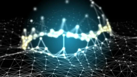 Blue plexus fantasy abstract technology and engineering motion background Stock Footage 87278154