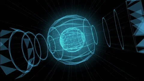 Blue plexus fantasy abstract technology and engineering movements Stock Footage 110913380