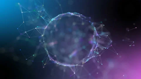 Blue plexus fantasy abstract technology and engineering motion background Stock Footage 111592541