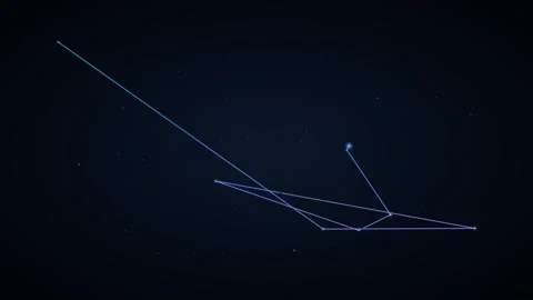 Blue Plexus Network Loop - Connecting Lines &amp; Dots Tech Background Stock Footage 341564098
