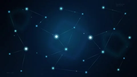 Blue Plexus Network Loop - Futuristic Fractal Tech Backdrop 库存影片 344032554