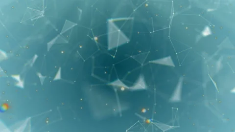 Blue plexus network operation. Depth of field.Ocean motifs. You can use it for a Stock Footage 96536648