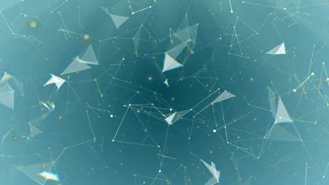 Blue Plexus network operation.Ocean motifs. You can use it for a technology Stock Footage 96536473