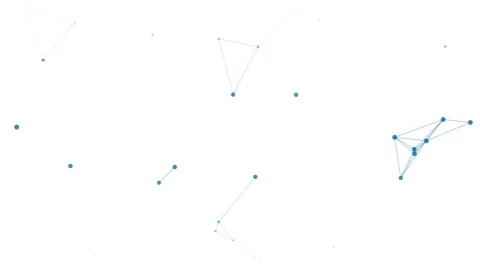 Blue Plexus Neural Network Animation Video stock 341834528