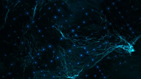 Blue plexus neural network technology abstract background Stock Footage 328623135
