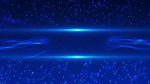 Blue Plexus Particle Waves Flowing Through Digital Space Stock Footage 315411290