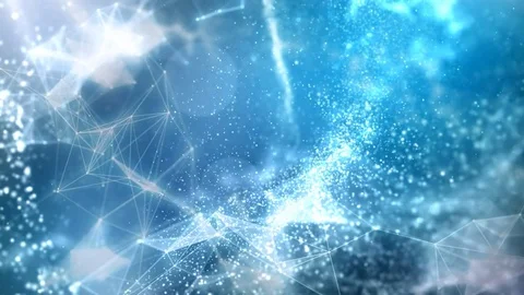 Blue Plexus Particles 4K Background Loop Stock Footage 83797790