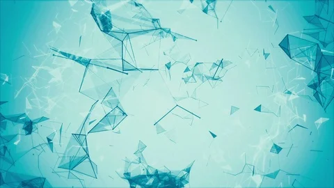 Blue Plexus Rotate Stock Footage 89834866