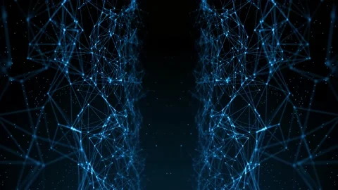 Blue plexus satellite network ai line circuit technolog fly through 스톡 동영상 201033648