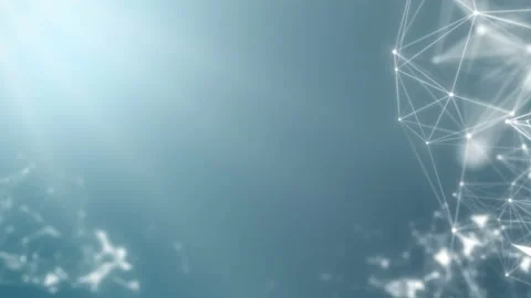 Blue plexus structure in organic motion and flickering lights in the background Stock Footage 112270494