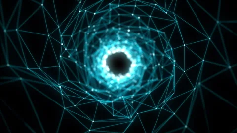 Blue plexus technology data network background Stock-Footage 305620348