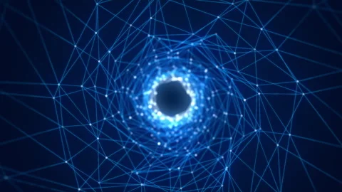 Blue plexus technology data network background Stock-Footage 305665722
