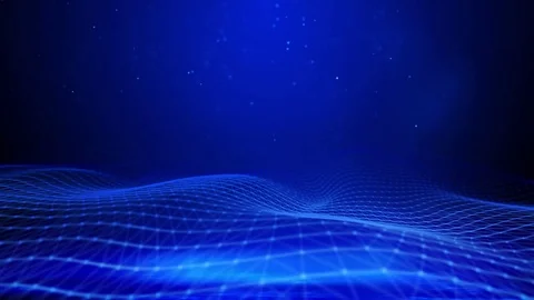 Blue plexus wave background. Digital data Stock Footage 84230078