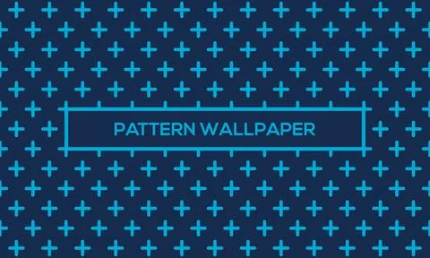 Blue Plus Pattern Wallpaper Stock Illustration