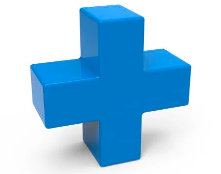 Blue plus sign Illustration