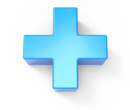 Blue plus sign Illustration