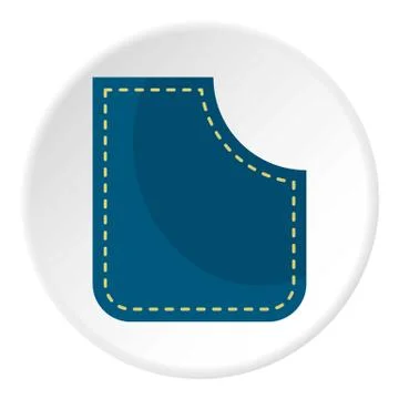 Blue pocket icon circle Stock Illustration