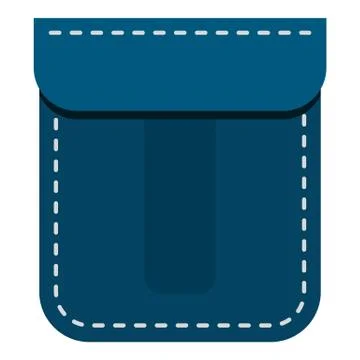 Blue pocket icon isolated Stock Illustration