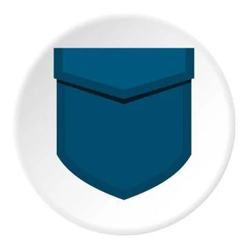 Blue pocket with valve icon circle Ilustración de archivo