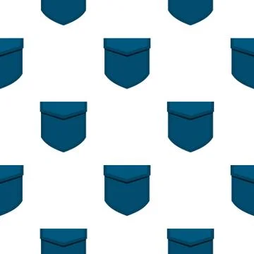 Blue pocket with valve pattern flat Stock Illustration
