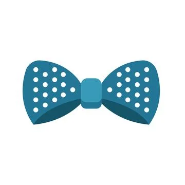 Blue polka dot bow tie. Vector Stock Illustration