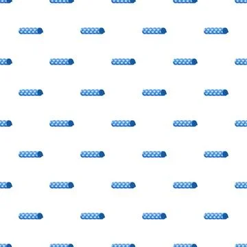 Blue polka dot fabric rolls seamless repeating pattern Stockillustratie