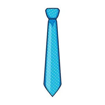 Blue polka dot necktie representing formal fashion and business style イラスト素材
