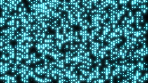 Blue polka dot pattern on black background Stock Footage 311751064