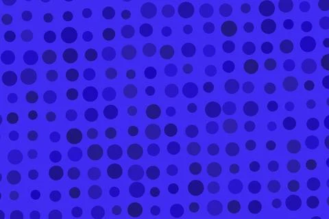 Blue polka dot pattern with circles on vibrant background Stock Illustration