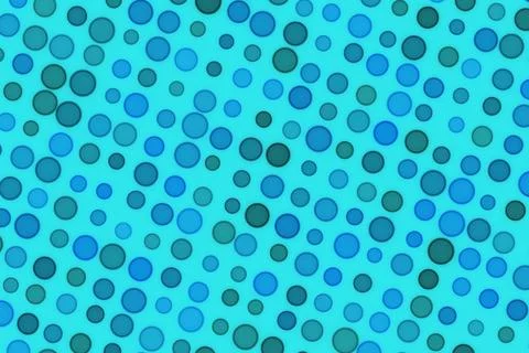 Blue polka dot pattern with circles on bright background Stock Illustration
