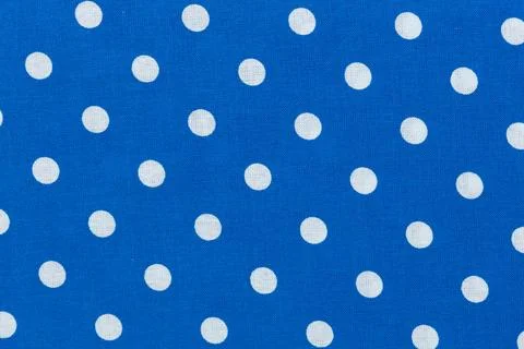Blue polka dot pattern with circles texture. Stock Photos
