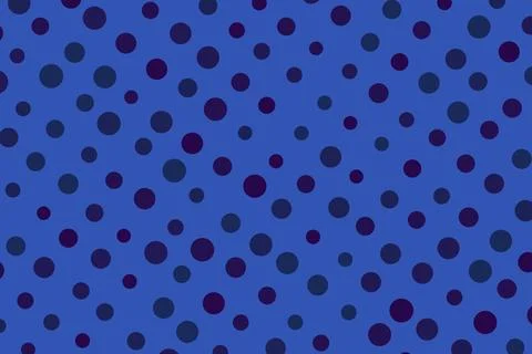 Blue polka dot pattern with dark spots on vibrant background Stock Illustration