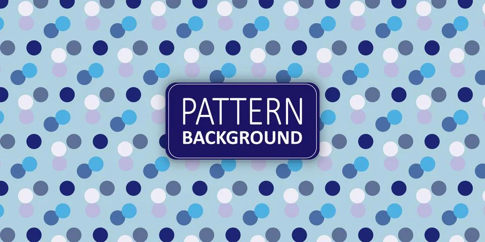 Blue Polka Dot Pattern with Multicolored Circular Dots Stock Illustration