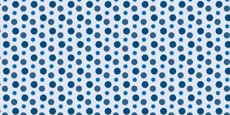 Blue Polka Dot Pattern with Repeating Circular Shapes Stock Illustration