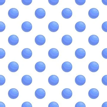 Blue polka dot seamless pattern with 3d spheres Stock Illustration
