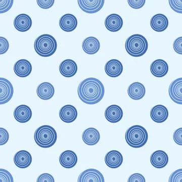 Blue polka dot vector seamless pattern Stock Illustration