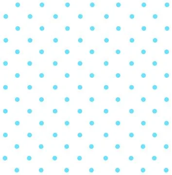 Blue polka dots pattern white background Stock Illustration