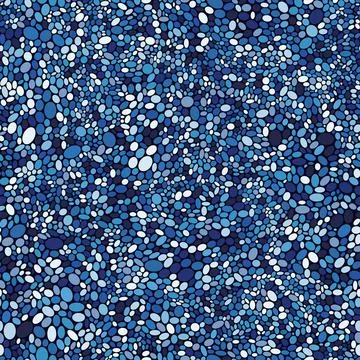 Blue polka dots vector image. Seamless repeating pattern. Stock Illustration