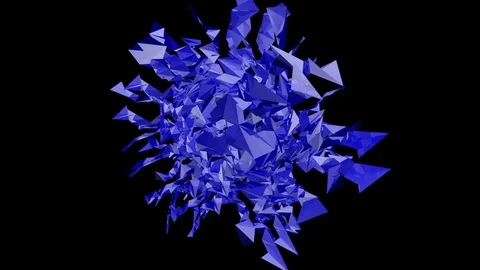 Blue poly dance Stock Footage 98173483